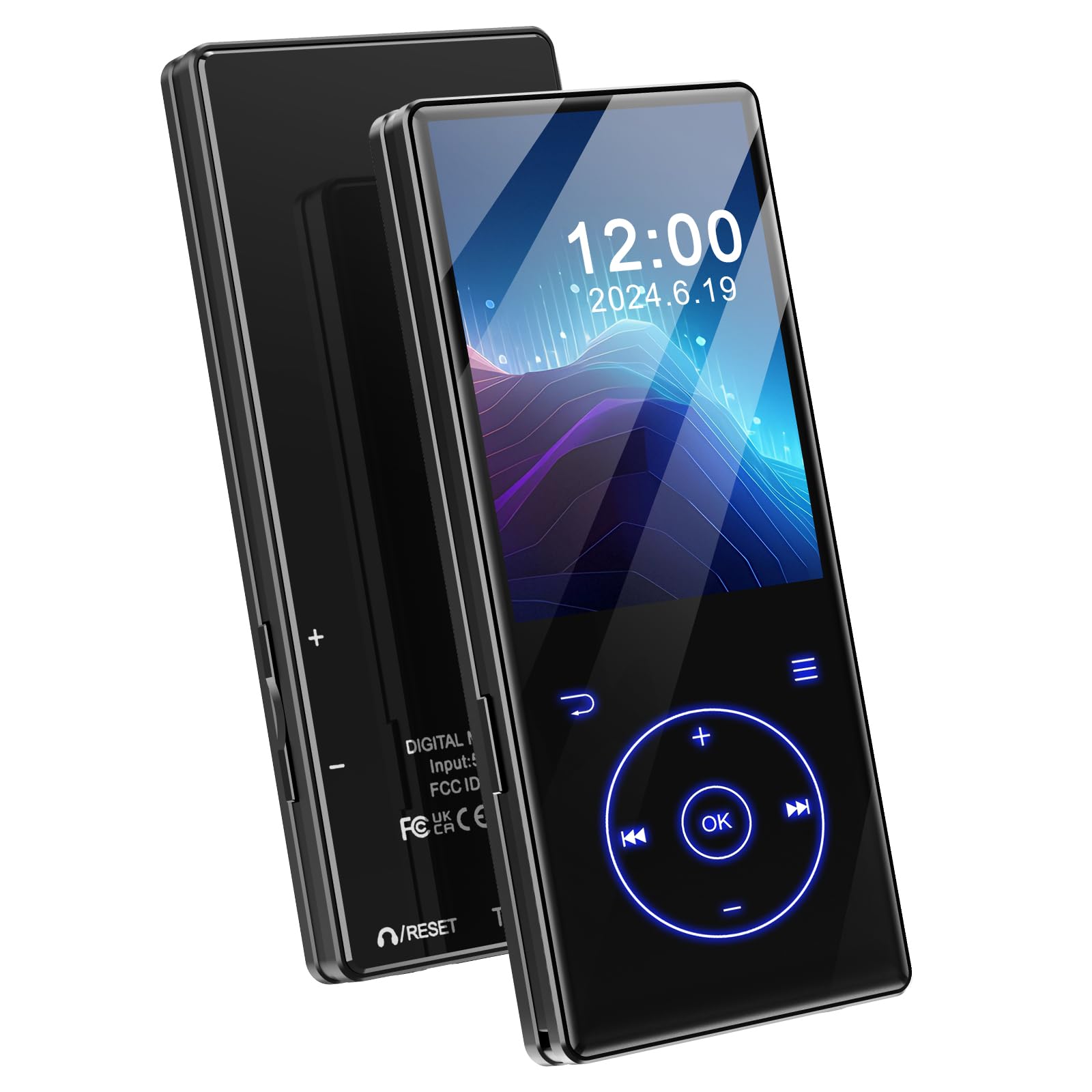 

Olycism MP3 Player with 64GB Built-in Memory, Bluetooth 5.0, Expandable up to 128GB, SD Card Support, Multifunctional Digital Audio Player with HIFI