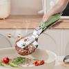 Anti-scald Steak Spatula Tongs 2in1 Steak Flipping Clip Pancake Barbecue Spatula  Cooking Tools