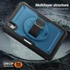 For iPad mini (2024)/(2021) Case Hand Band Kickstand PC + TPU Tablet Cover with Shoulder Strap and Pencil Holder
