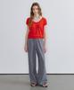 Peulibeo07 Cotton Sheer Banding Pants [Frsp07Pt01]_Check Navy