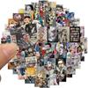 Moderne Zeitschriften-Cover-Aufkleber Set mit 50 Aufklebern Wasserdichte Abziehbilder Stilvoll Cool Beliebt Schreibwaren Snowboard Skateboard Gepäck Koffer Gitarre