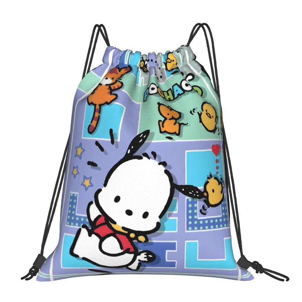 Custom P-Pochaccoes Drawstring Backpack Bags Women Men Lightweight Dog Cartoon Gym Sports Sackpack Sacks for Training