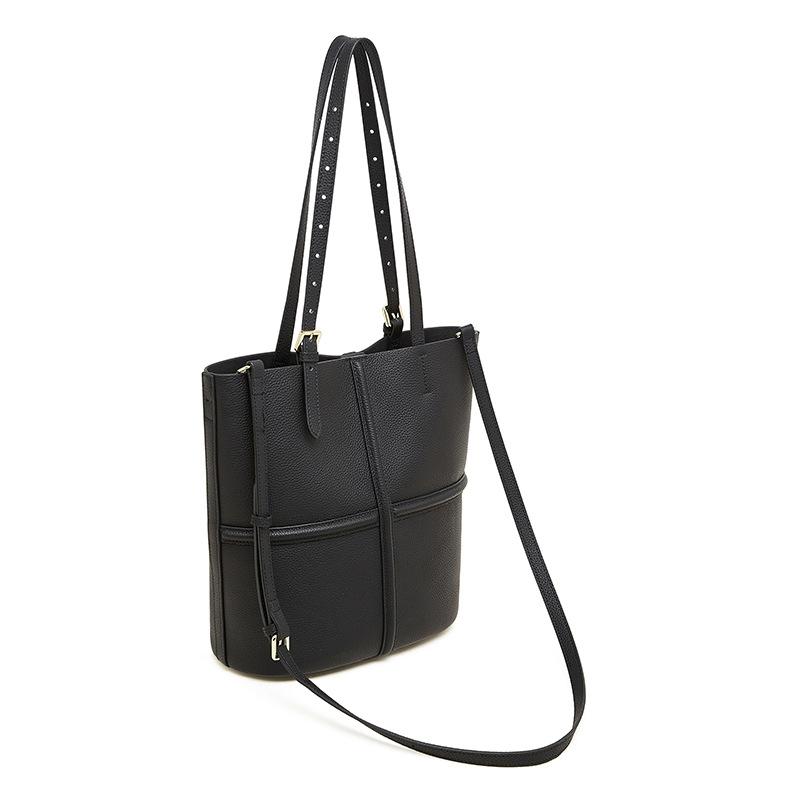 First Layer Cowhide Single Shoulder Mother Child Bag Can Be Slanted. New Genuine Leather Retro Commuter Light Luxury Tote Women's Bag