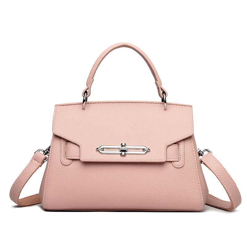 

Женская сумка с узором личи, новая модная кроссбоди, портативная, на плечо, большой вместимости розовый