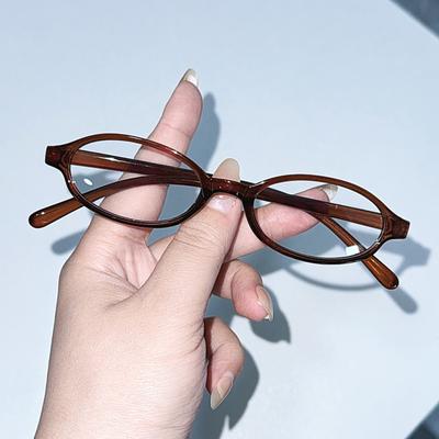 Women Oval Retro Glasses Small Frame Eyewear Blue Light Blocking Eyeglasses Female Computer Reading Optical Spectacle
