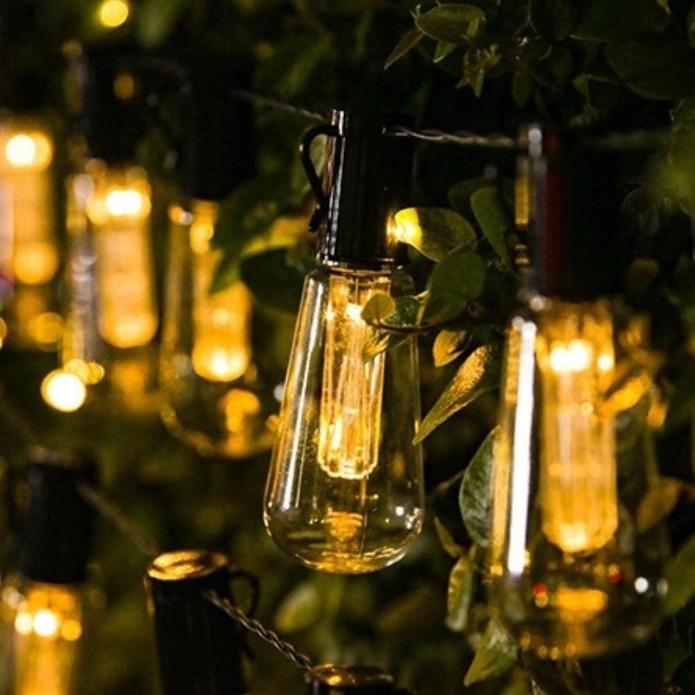 Retro LED Fairy Light String 8 Lighting Modes LED Hanging Light Garland Light Garden