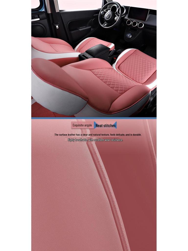 Universal Wear-Resistant Leather Seat Cushion for ORA Cars - Four Seasons Special Edition