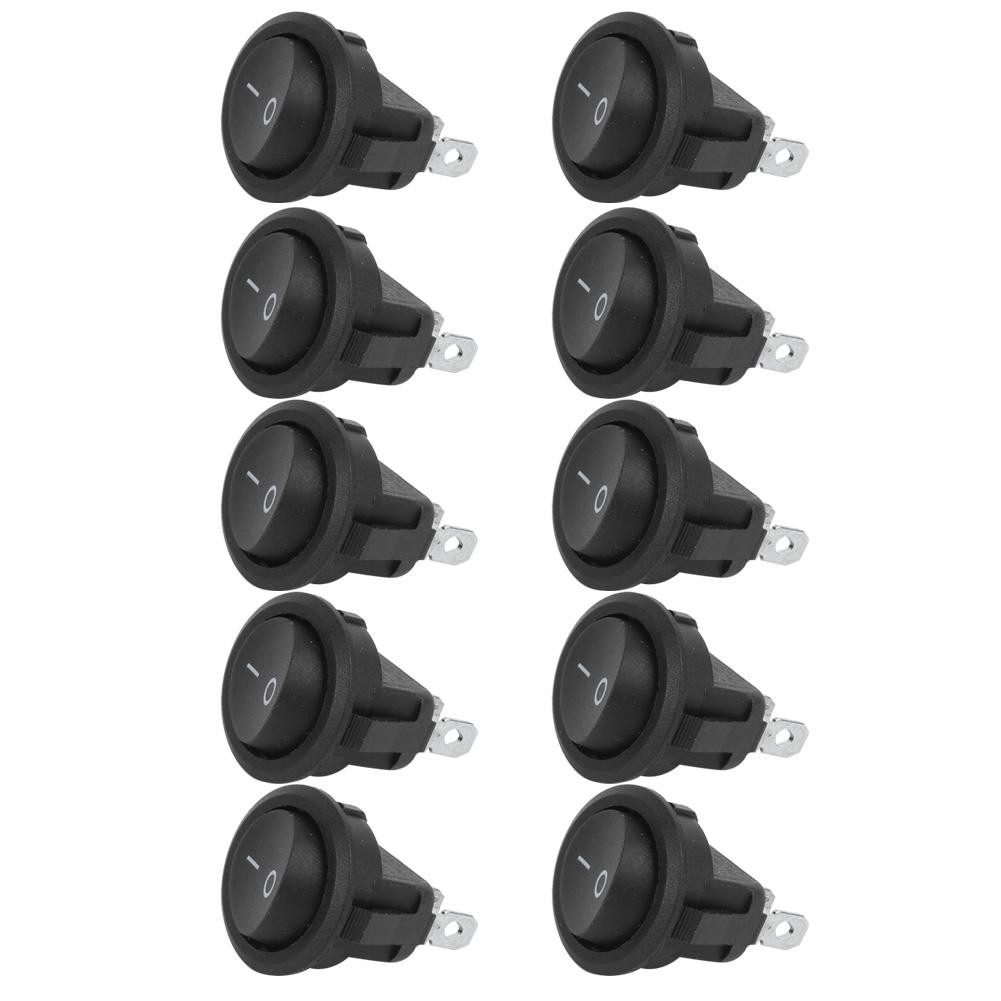 10pcs 23mm  Rocker Switches 3Pin 2Position Round Boat  ONOFF