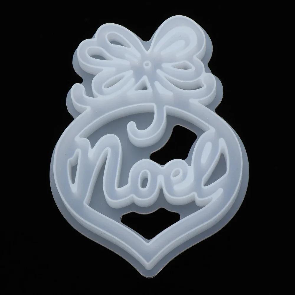 DIY Pendant Resin Crystal Epoxy Mould Christmas Tree Elk Pendant Decoration Hanging Tags Resin Silicone Mould