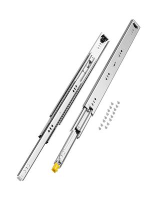 1 Pair Full Extension Drawer Slides 16 18 20 24 30 35 37.4 59 24 32 36 40 48 60 In, 250 Lbs Load Capacity Locking Drawer Slides