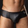Sexy Lingerie Men's Underwear Boxer Shorts Faux Leather Briefs Underpants Trunks