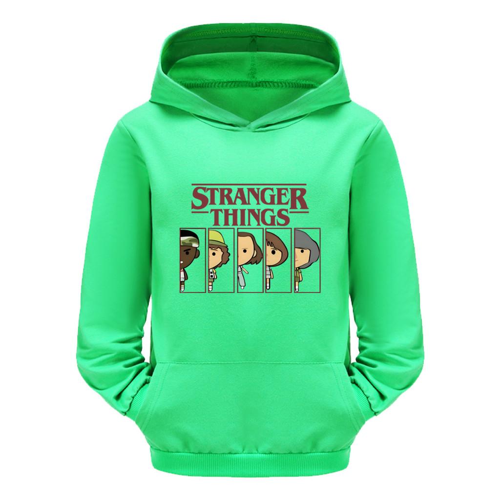 5248 Kids Boys Girls Stranger Printed Casual Long Sleeves Hoodies Top