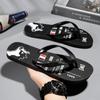 Fashion Men's Casual Comfort Non-slip Flip-flops Bathroom Family Sandals Outdoor Beach Sandals Casual Men's Shoes Light Luxury Shoes