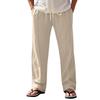 Linen Breathable Wide-legged Trousers Men's Models Summer and Autumn Thin Section Loose Sports Loose Straight Casual Trousers Male