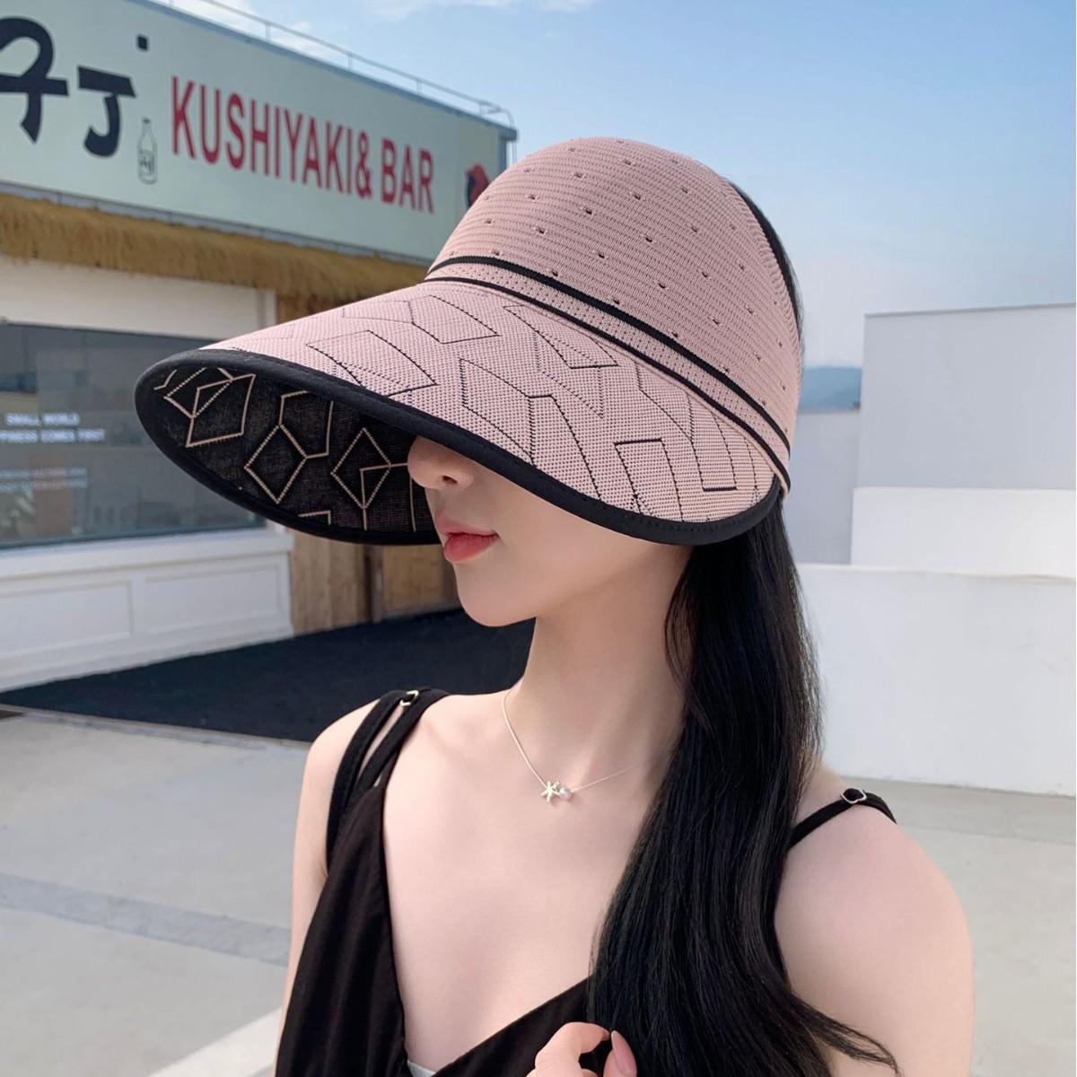 Summer Hat Female Sun Hat Sun Hat Breathable Empty Top Hat Summer Outdoor Big Brim Adjustable