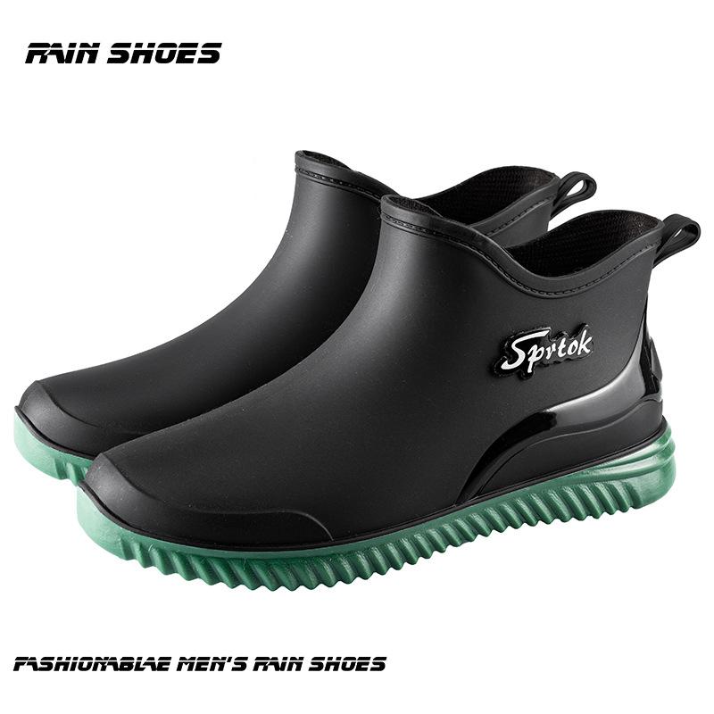 

Fashion Outdoor Men Fishing Rain Boots Fashion Non-slip Waterproof Rain Boots Indoor Warm Kitchen Work Rain Boots Car Wash Rubber Boots 44 зелёный