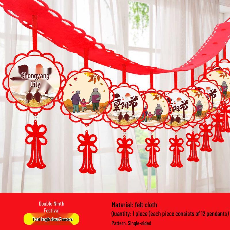 Double Ninth Festival Hanging Ornaments for Retirement Homes - Creative Outdoor Decorations