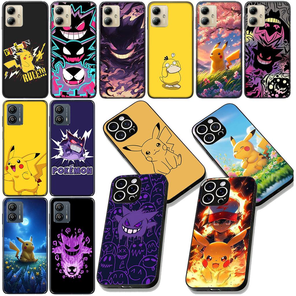 P-Pokemons GO Gengar P-Pikachus Cover for Motorola Moto Edge 50 30 Fusion 40 NEO Ultra Pro G22 G23 G20 G35 G84 G13 G53 Case