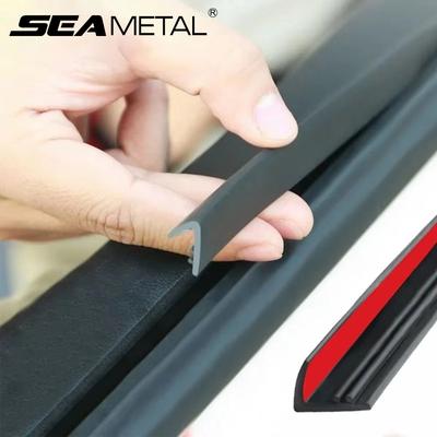 SEAMETAL Bande d'étanchéité pour vitre latérale de voiture Bande en caoutchouc Remplisseur d'espace de fenêtre d'automobile Bandes de protection Isolation phonique Bande d'étanchéité adhésive en forme de 7