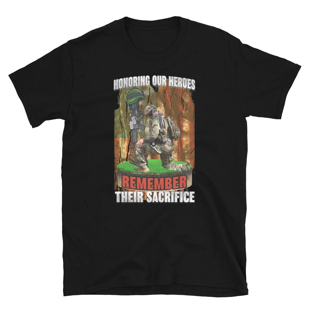Soldier Honor Duty America Honoring Our Heroes T-Shirt L