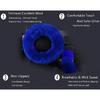 3pcs/Set High Quality Artificial Fur Car Auto Long Plush Warm Steering Wheel Handbrake Cover Blue