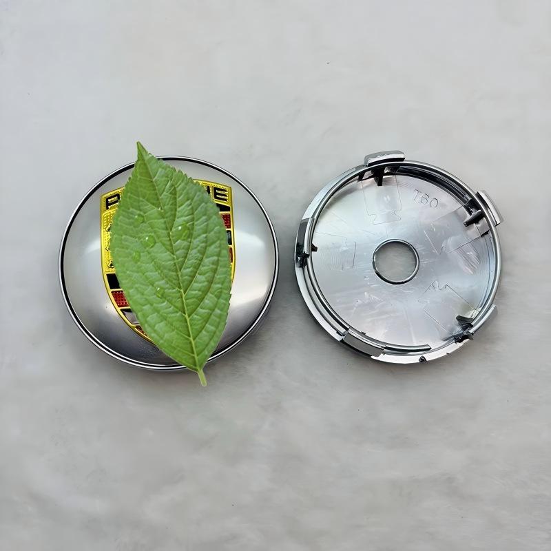 Compatible with Porsche Modified Wheels 60mm Center Cap, Universal Metal Car Wheel Hub Logo.