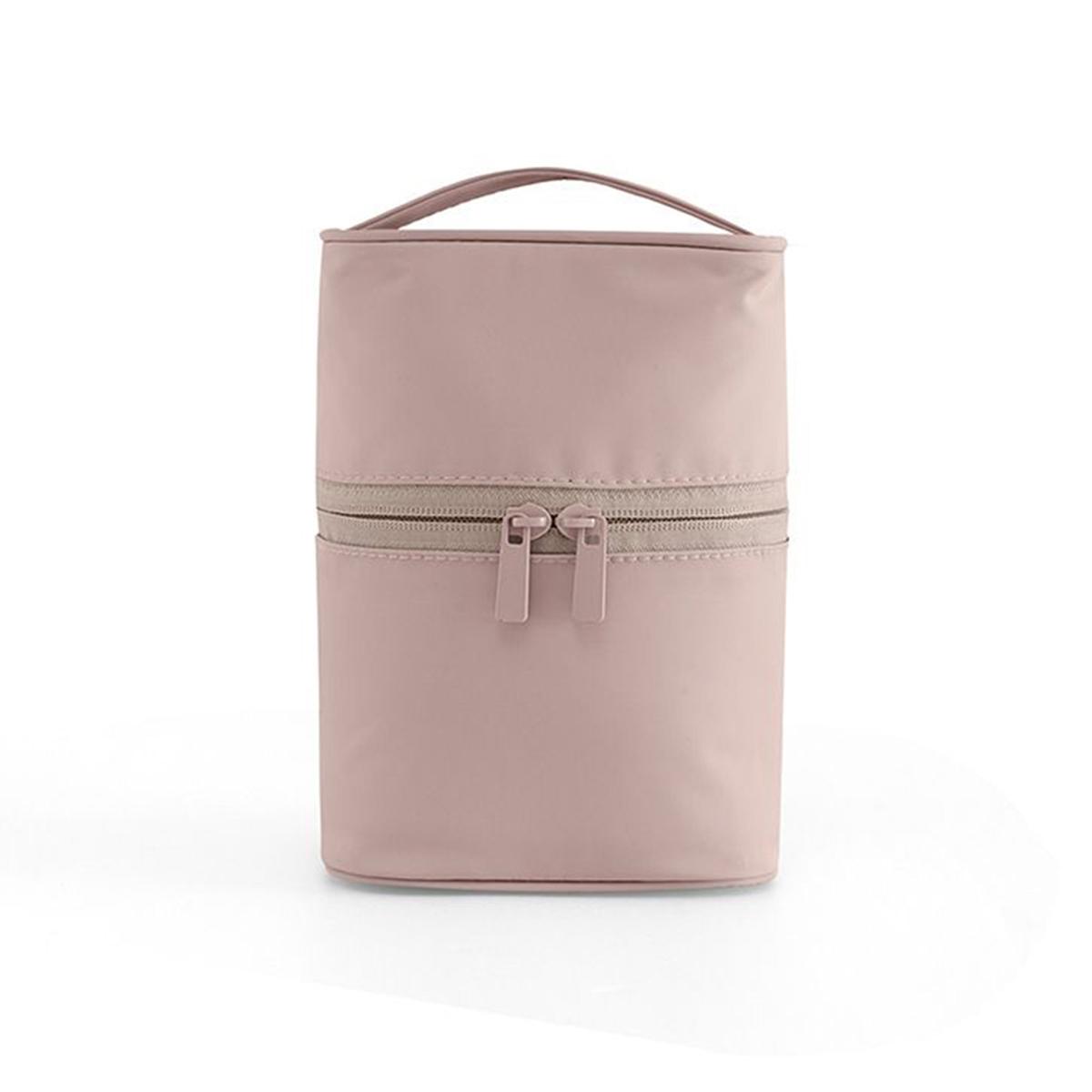 

Цилиндрическая косметичка с внутренним карманом, портативная водонепроницаемая дорожная организующая косметичка