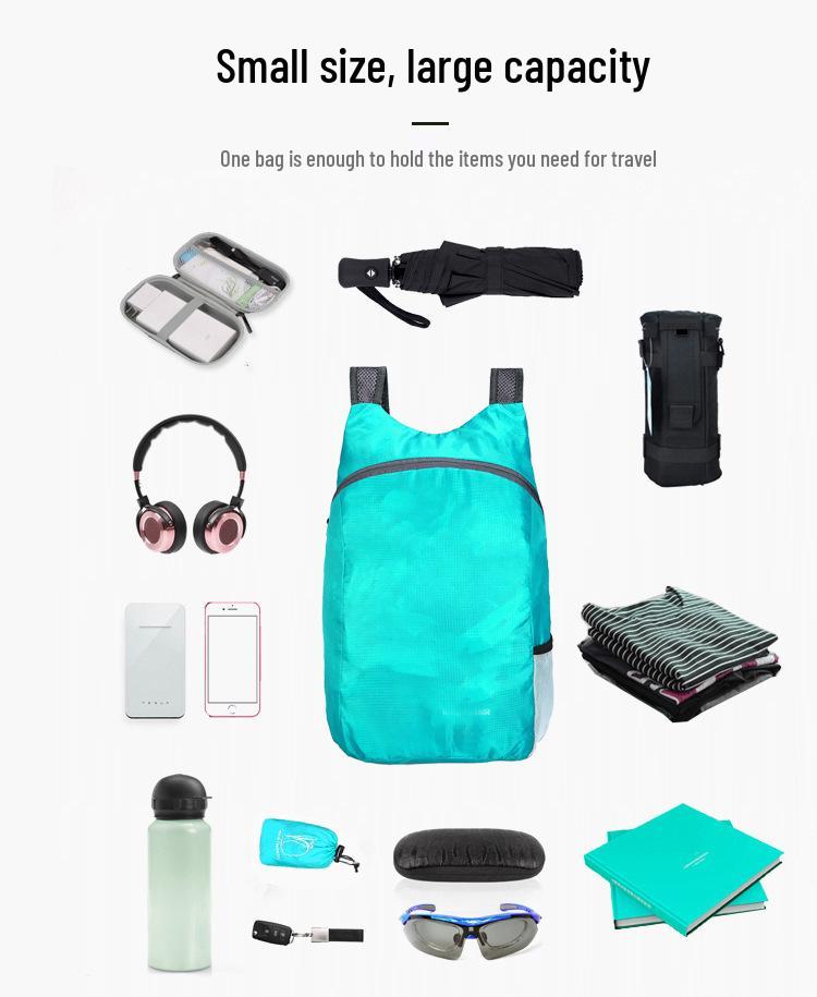 Ultralight Foldable Travel Backpack for Men & Women - Outdoor Sports Skin Bag