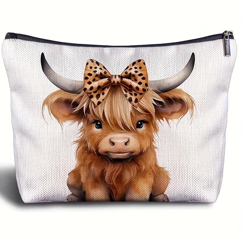 

Косметичка с изображением горных коров — водонепроницаемая, без запаха, косметичка из полиэстера для путешествий для любителей природы и женщин 1