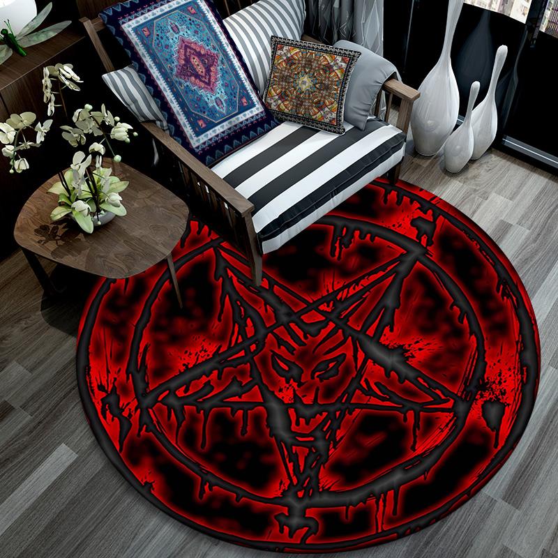 Cartoon Print Round Area Rug,Carpet Rug for Living Room Bedroom Sofa Playroom Decor,Non-slip Floor Mat