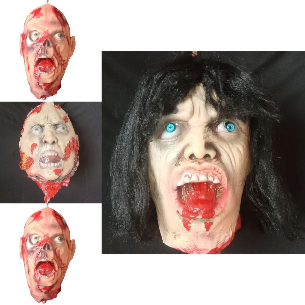 Horror Haunted House Decor With Bloody Head Prop For Halloween Scare Events