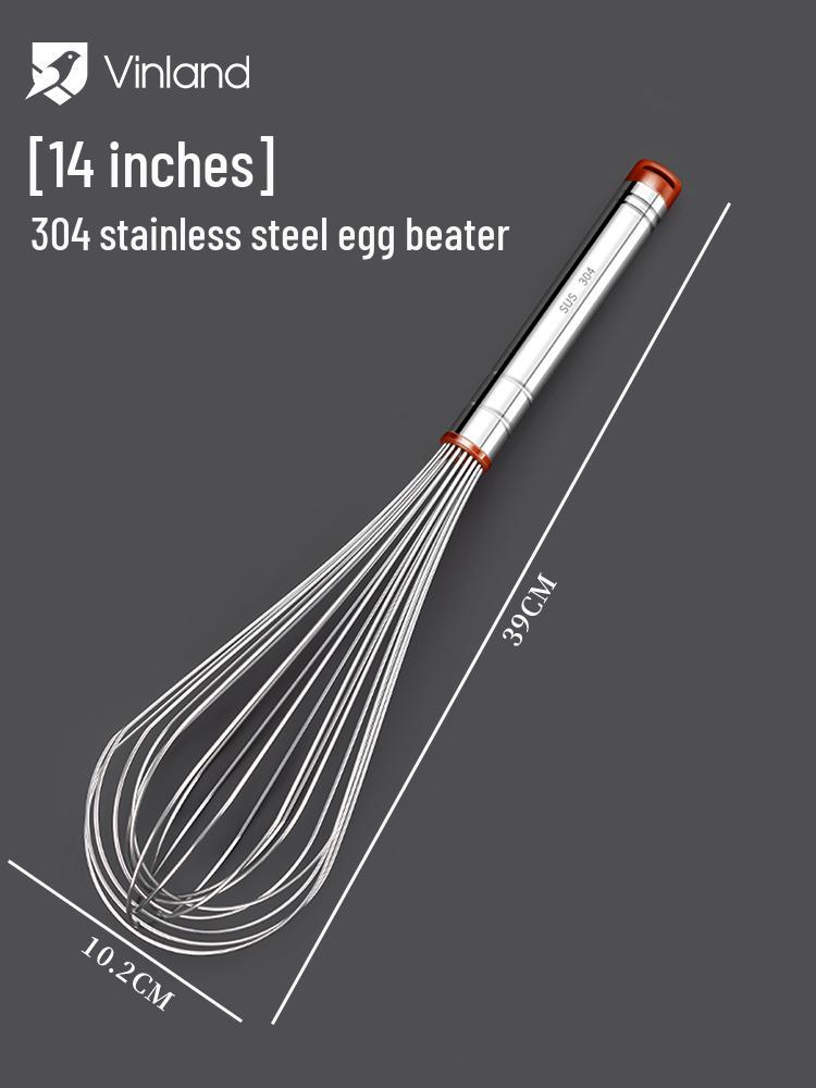 304 Stainless Steel Handheld Egg Beater: Commercial Whisk for Baking & Mixing