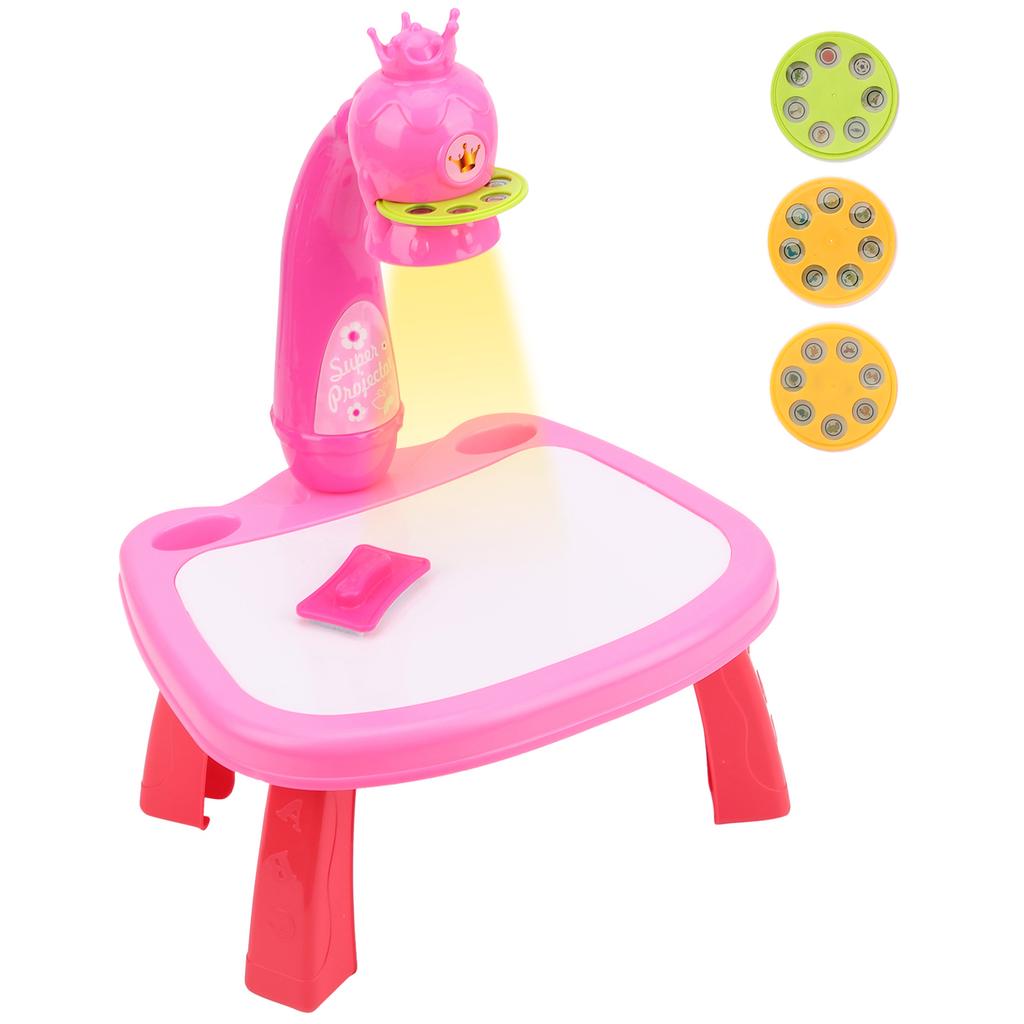 Drawing Projector Toy Electric Painting Drawing Table Projector Toddler Educational ToyPink