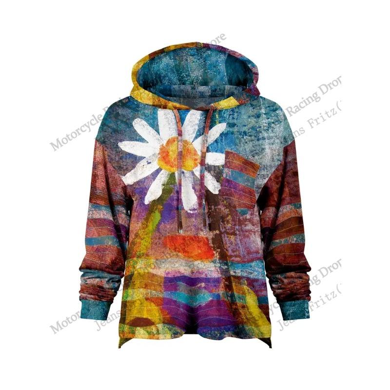 Women Hoodies Dragonfly Floral 3d Print Hoodie Women Fashion Oversized Hoodie Sweatshirt Women Sweats Long Sleeve Hoodie Falls