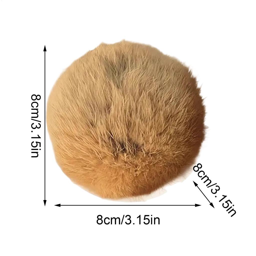 Rabbit Hair Cat Toys 6 Piece Interactive Kitten Prank Cat Toys Furry Ball For Stimulating Trick Play Exercise Boredom