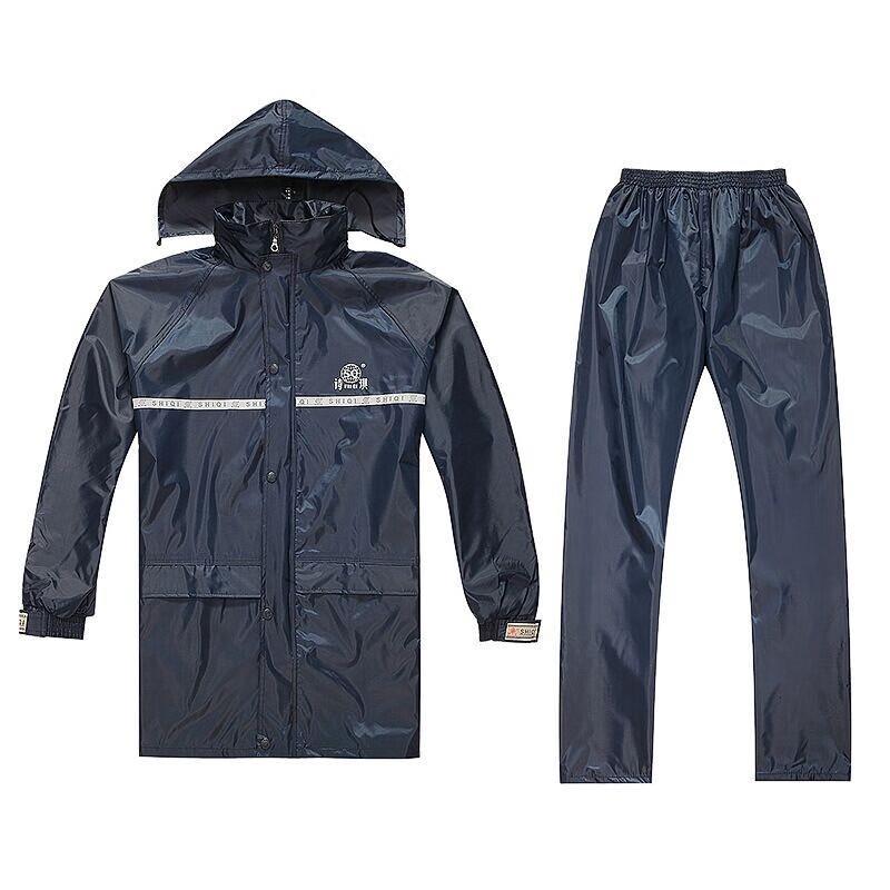 SHI Qi L-2301 Outdoor Reflective Split Rain Suit XXL темно-синий