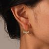 Niche Design 18K Gold Plated Stainless Steel Moon Hoop Earrings for Women
