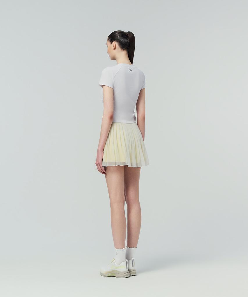 SERGIO TACCHINI W Tacchini Flying Mesh Skirt (L.Yellow)