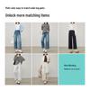 ESE-Y Women's High-Waist Cropped Wide-Leg Jeans