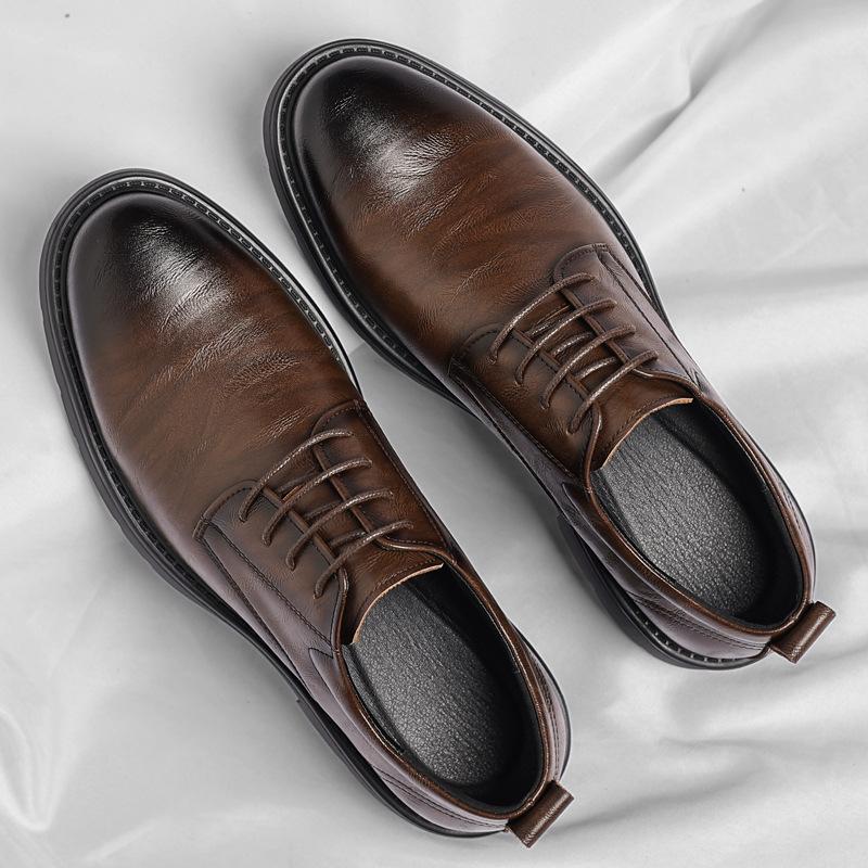 British style casual commuter shoes wedding groom shoes dress leather shoes men's four seasons 2025