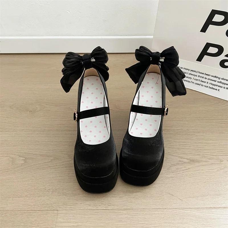 Fashion Designer Platform High Heels Lolita Shoes Fashion Cross Straps Spring Autumn Night Club Stripper Pumps
