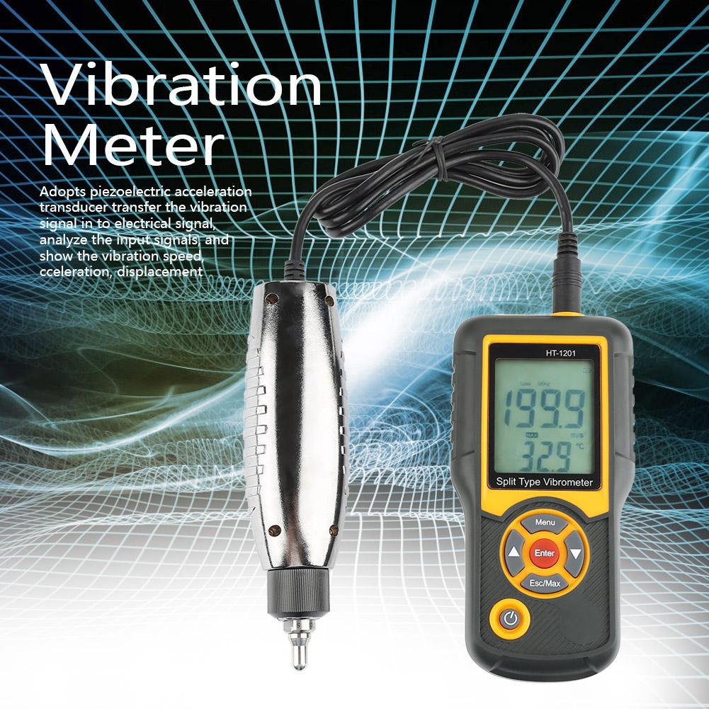 Digital Precision Split Type Vibration Meter Tester Acceleration Sensor Gauge