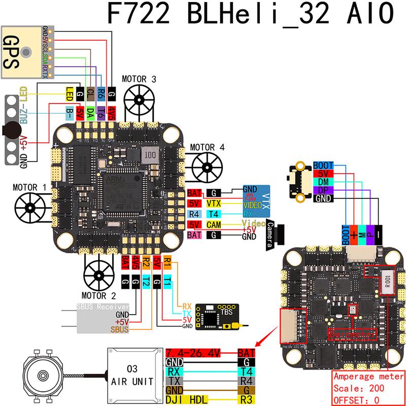 HAKRC F722 BHLi32 All-In-One Flight Controller