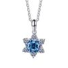 Bague Ringen 100% 925 Silver Fine Necklace 1 Carat Moissanite Classic Snowflake Pendant For Women Wedding Fashion Jewelry Gifts