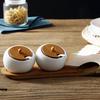LISM Bamboo Lid Spice Jar Set