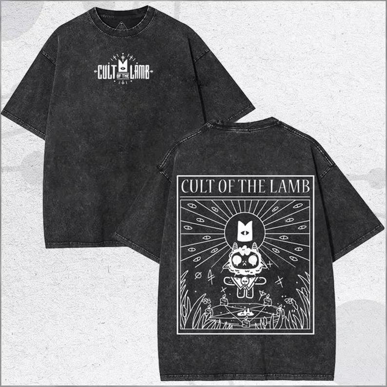 Cult of The Lamb Oprané Tričko Osobnostní Oblečení Vhodné pro Všechna Roční Období Nadměrná Velikost Unisex Streetwear Denní Nošení Skvělé Tílko