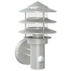 VidaXL Outdoor Wall Light and Sensor Silver Stainless Steel, Outdoor Wall Lighting, Garden Wall Lamp, 4006230