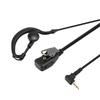 2PCS ABS 3.5mm Plug ABS Single Listening Earphone Ear Hanging Headset for Radio Walkie Talkie