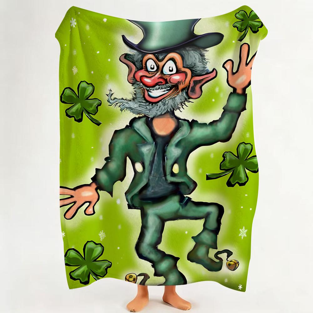 

toy L Leprechaun D Doll Throw Flannel Throw Blanket Suitable for Sofa Living Room Bedroom 75cmx90cm
