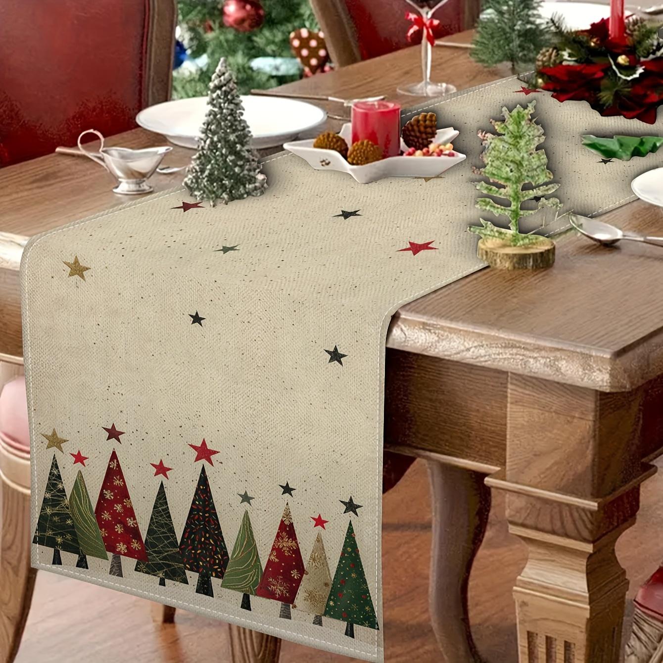 

Bohemian Strip 1 Christmas Tree Table Runner Tablecloth Holiday Decoration Day Indoor And Outdoor Party Supplies Seasonal Celebr 45CMX30CM